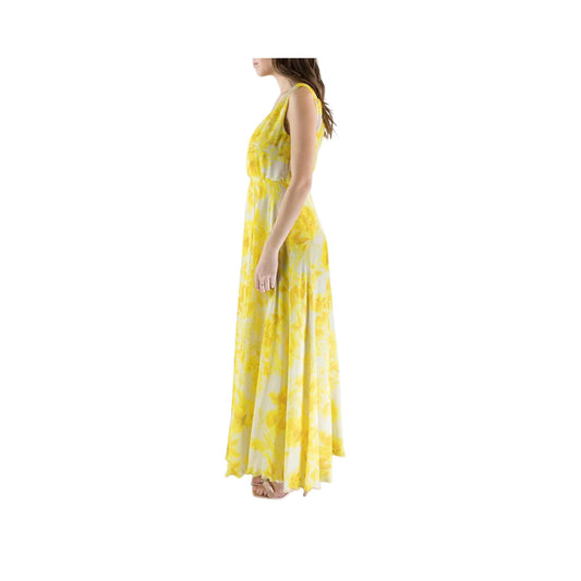 Robe longue femme à motif fleuri