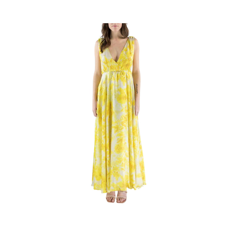 Robe longue femme à motif fleuri