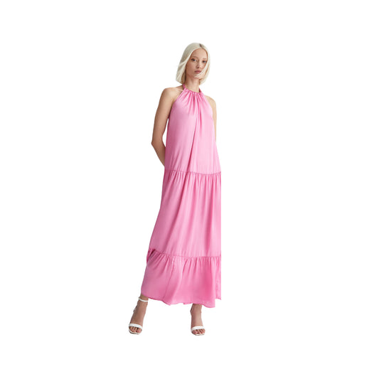 Robe longue femme en satin