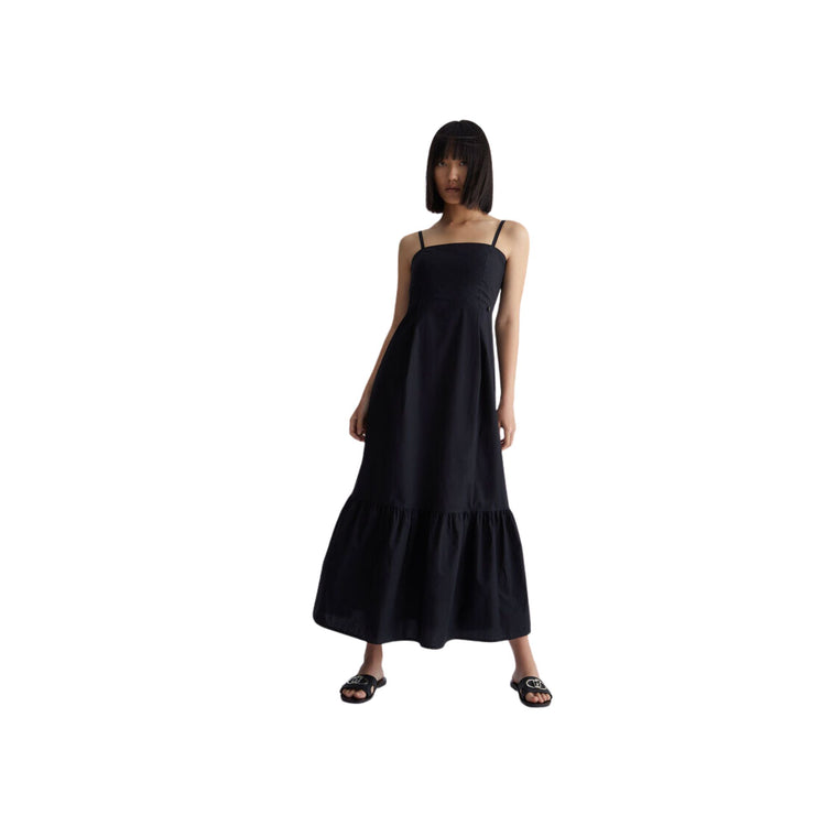 Long women's dress with bow