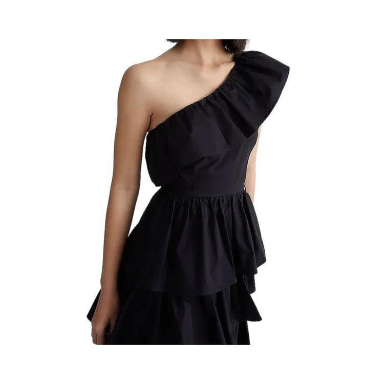 Robe femme asymétrique à volants