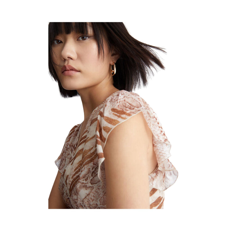 Abito Donna corto con stampa pitonata