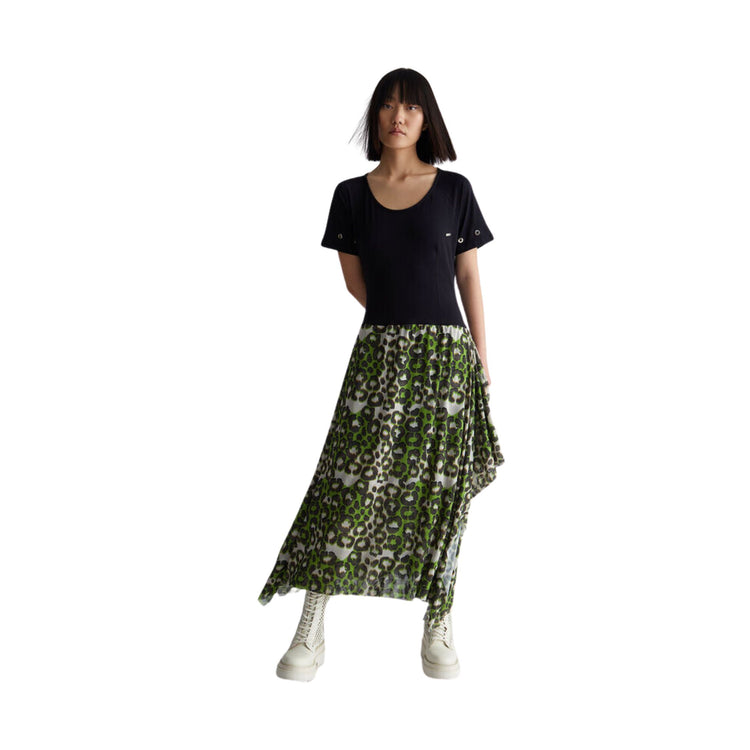 Robe femme avec jupe en tulle animalier