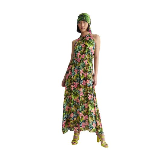 Robe longue femme à motif