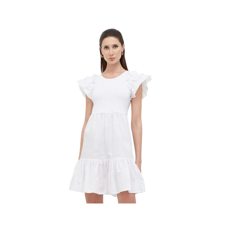 Women's dress with flounces and ruffles