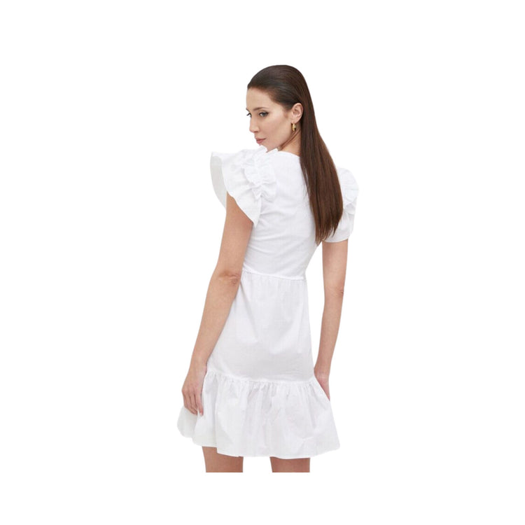 Women's dress with flounces and ruffles