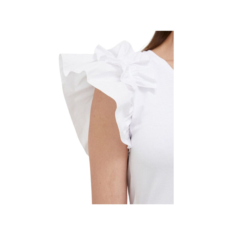 Women's dress with flounces and ruffles