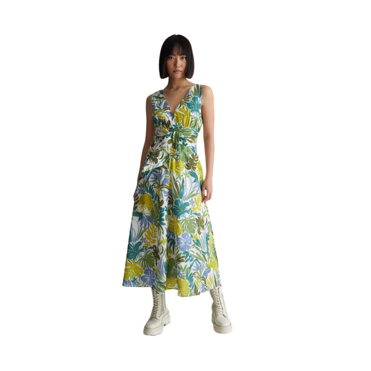 Robe longue femme à motif fleuri