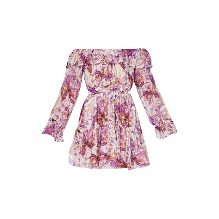 Abito Donna con balze e motivo floreale