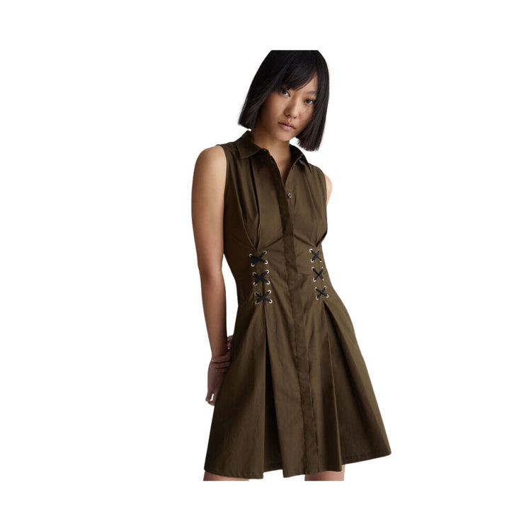 Women's dress with crossed laces