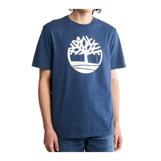 T-shirt Uomo con Logo Albero Kennebec River Blu modello frontale
