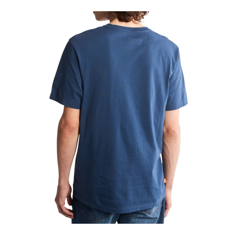 T-shirt Uomo con Logo Albero Kennebec River Blu modello retro