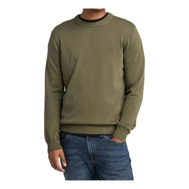 Maglia Uomo Merrymack River Garment Dye Verde modello frontale