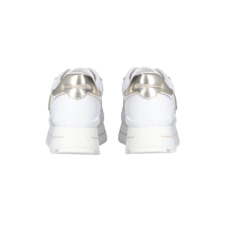 Sneakers Donna con tomaia in pelle bianca retro