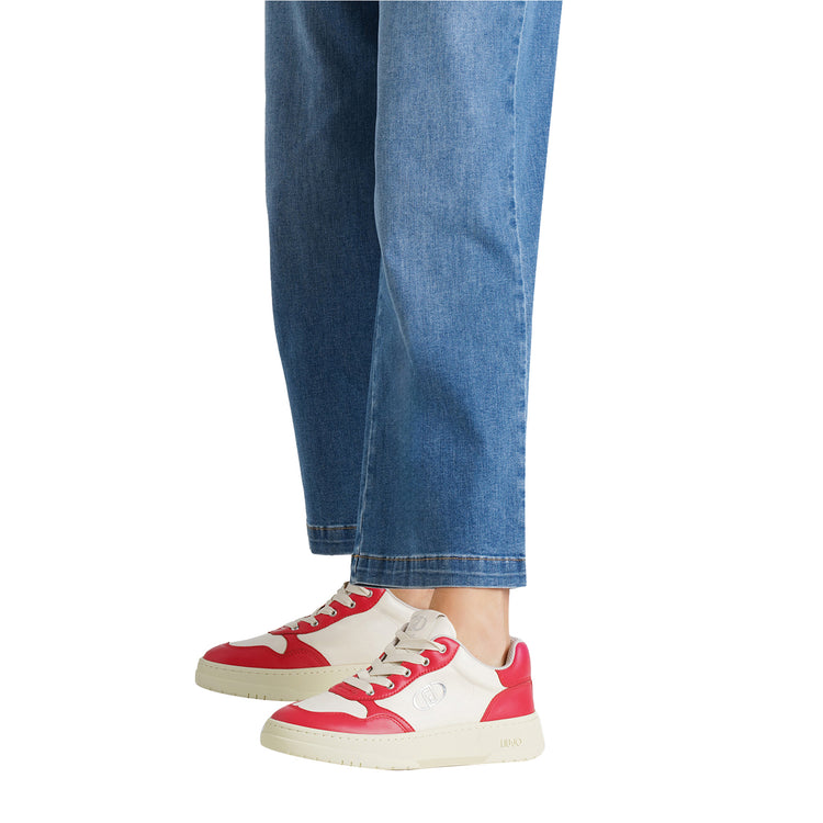 Sneakers Donna bicolor in pelle modella