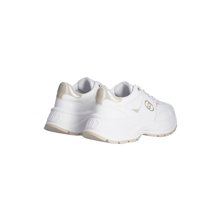 Sneakers Donna in pelle bianca con suola bold