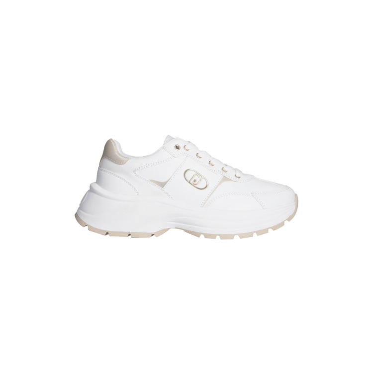 Sneakers Donna in pelle bianca con suola bold