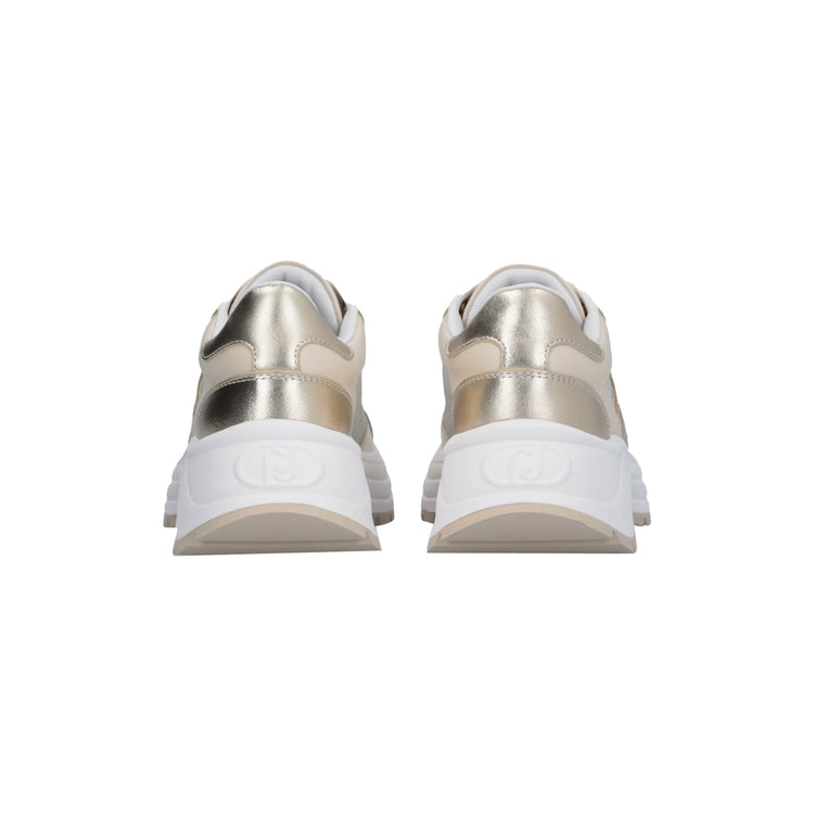 Sneakers Donna in pelle e lurex retro