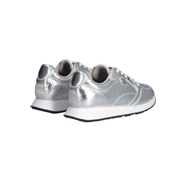 Sneakers Donna in crackle argento