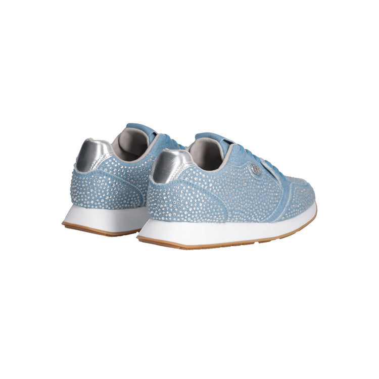 Sneakers Donna in denim con full strass
