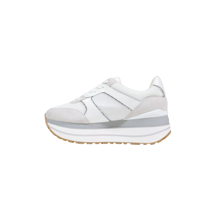 Sneakers Donna con platform bianche