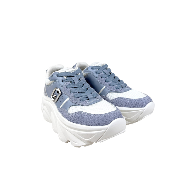 Sneakers Donna Blu con dettagli scamosciati con strass