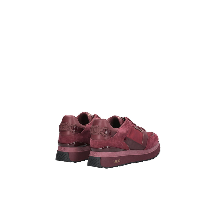 Sneakers Donna Platform in pelle Rosso