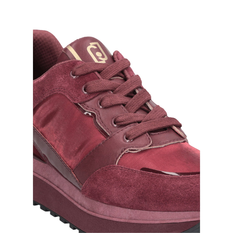 Sneakers Donna Platform in pelle Rosso dettaglio