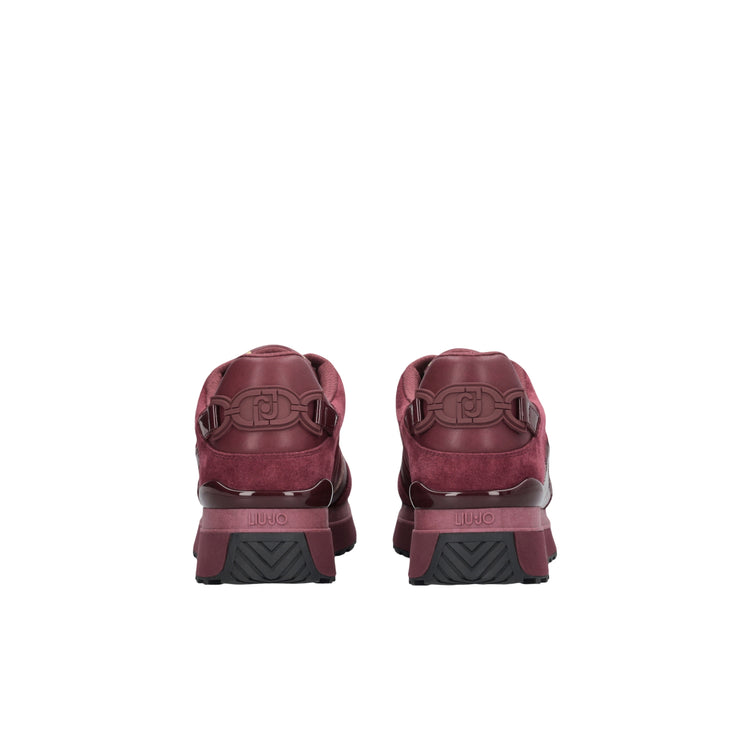 Sneakers Donna Platform in pelle Rosso retro