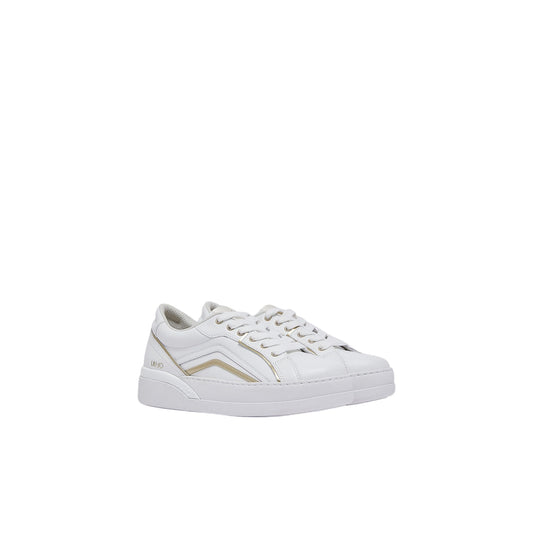 Sneakers Donna in pelle, con logo laterale applicato