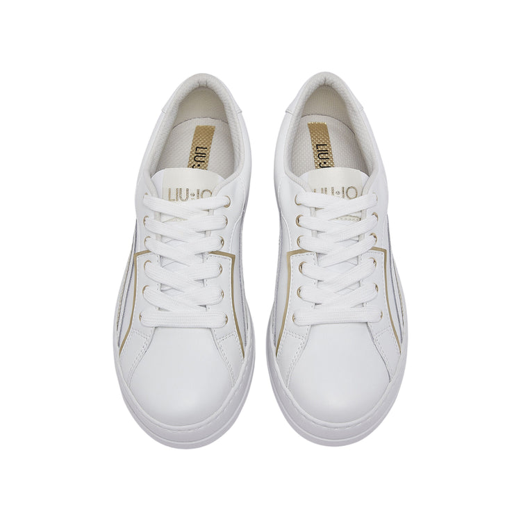 Sneakers Donna in pelle, con logo laterale applicato