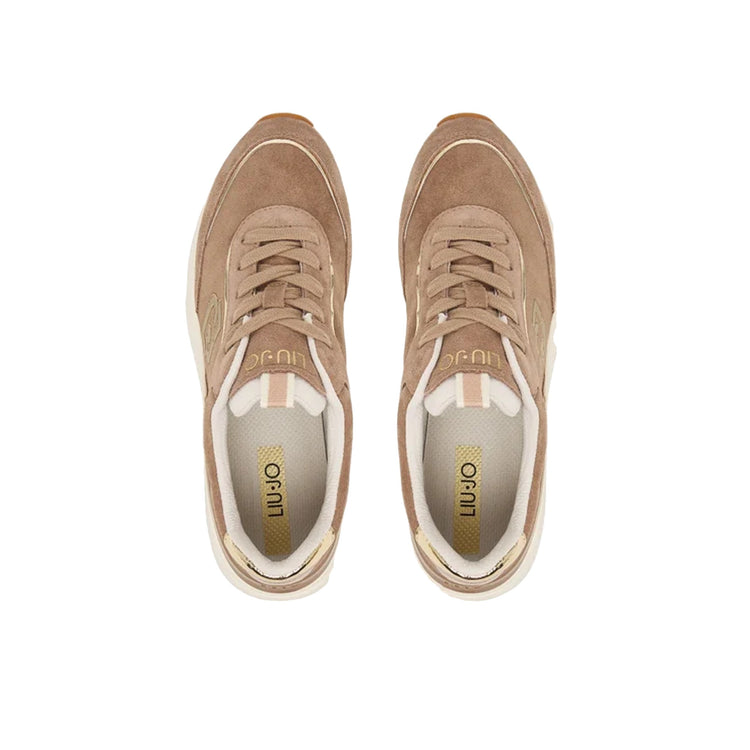 Sneakers Donna beige con dettagli specchio
