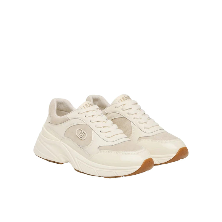 Sneakers Donna Panna con lacci piatti