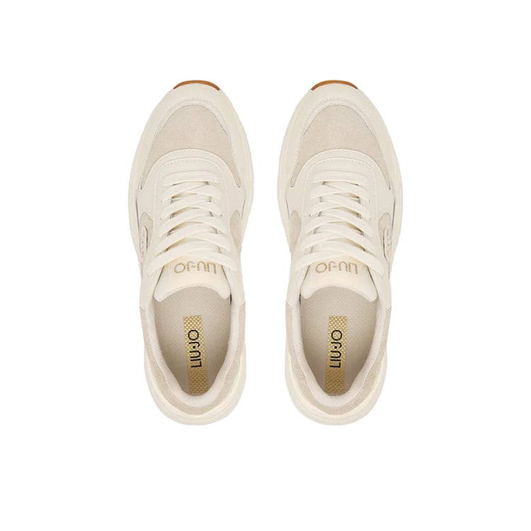 Sneakers Donna Panna con lacci piatti