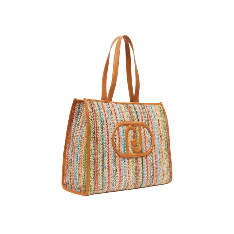 Sac cabas tissé femme