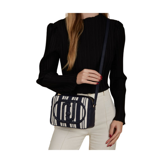 Women's shoulder bags with stripes