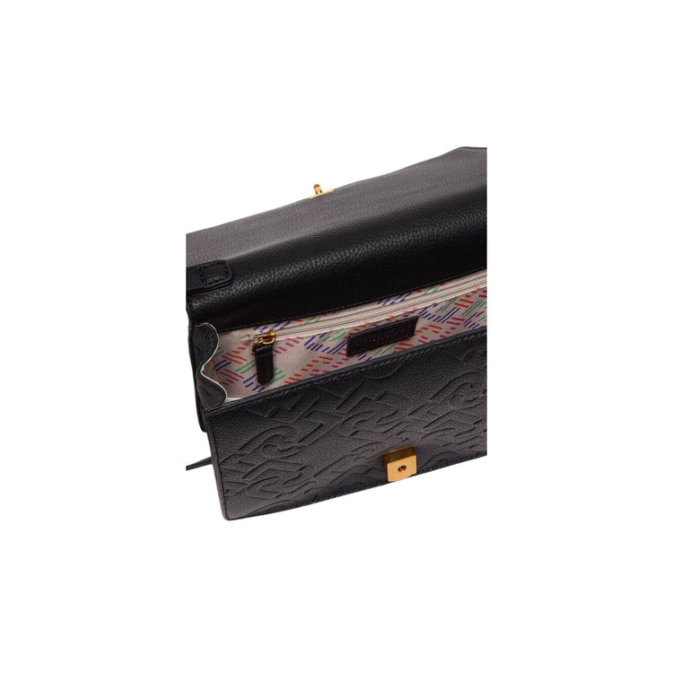 Women's shoulder bag with logo motif