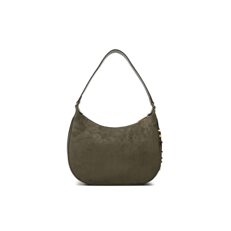 Borsa a Spalla Effetto Suede Donna - Caffellatte