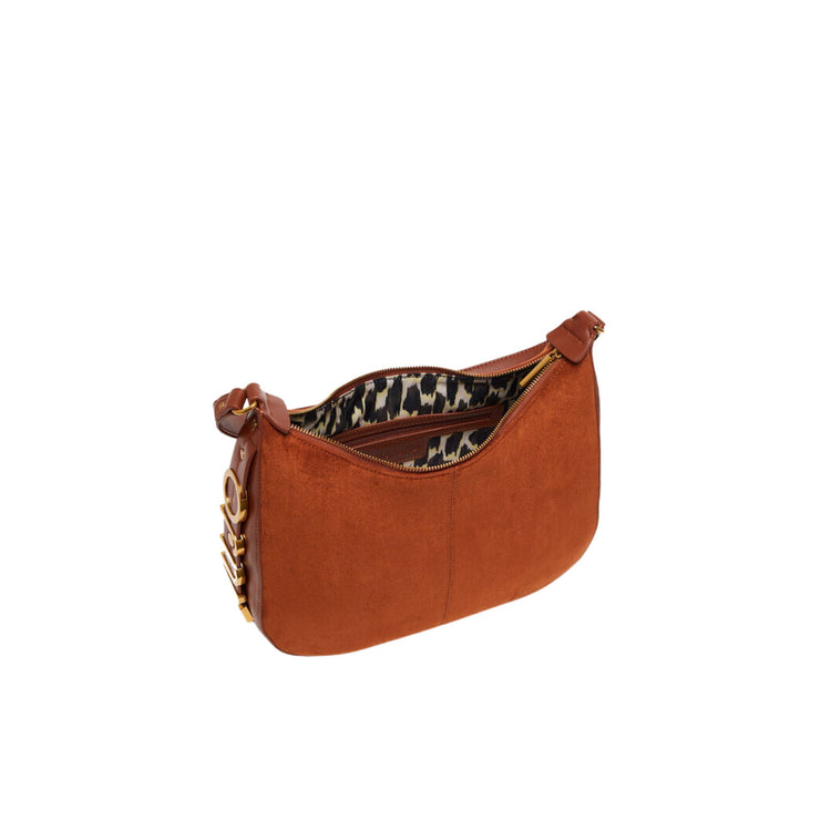 Borsa a Spalla Effetto Suede Donna - Caffellatte