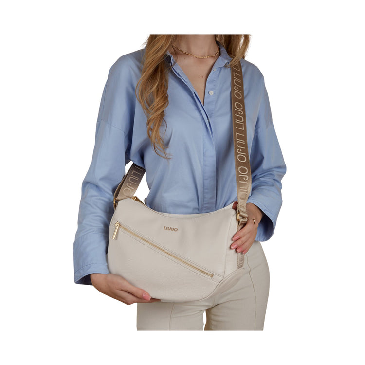 Women's bag with logoed shoulder strap