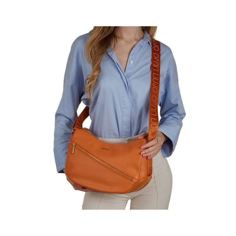 Women's bag with logoed shoulder strap