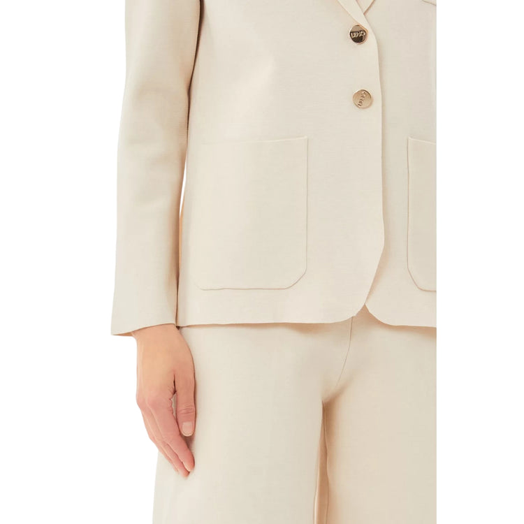 Giacca in maglia bianca da Donna dettaglio
