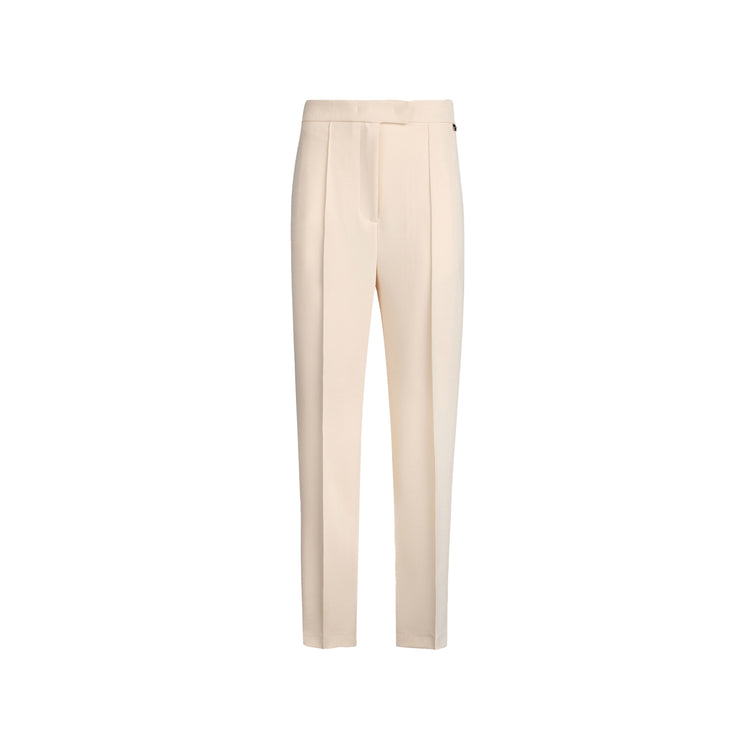 Pantaloni Donna a sigaretta bianco panna