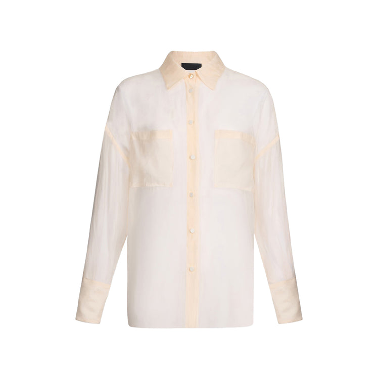 Camicia Donna in organza Beige chiaro
