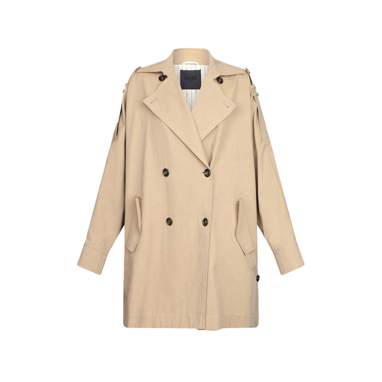 Trench da Donna in gabardine beige
