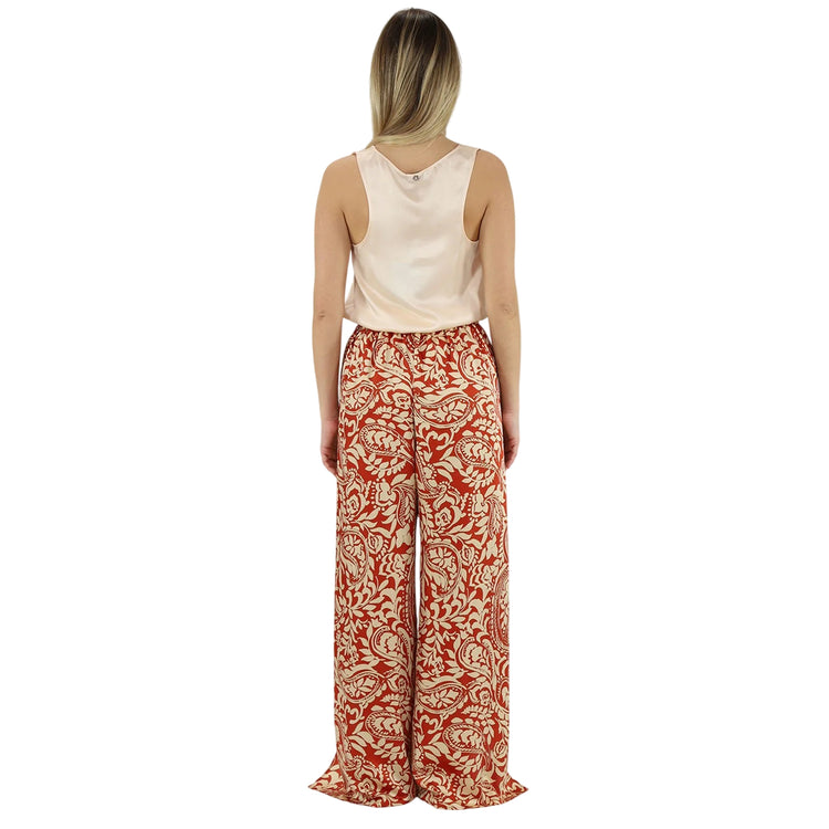 Top Donna in raso verde smeraldo