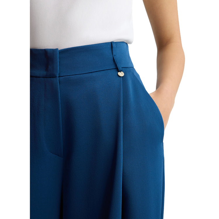 Pantaloni Donna a palazzo Blu dettaglio