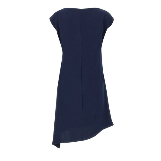 Abito Donna con fondo asimmetrico Blu retro