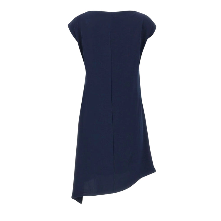 Abito Donna con fondo asimmetrico Blu retro