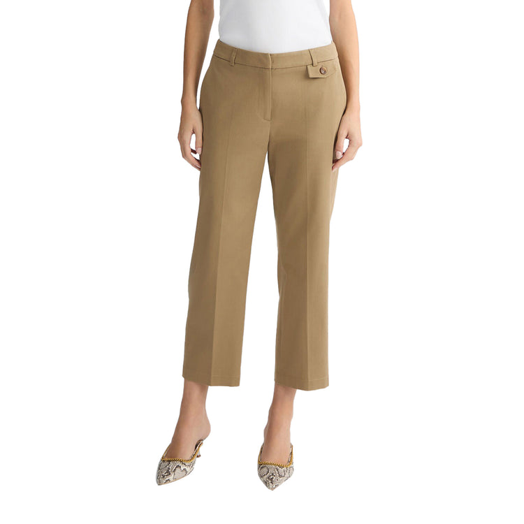 Pantaloni Chino da Donna Beige modella frontale
